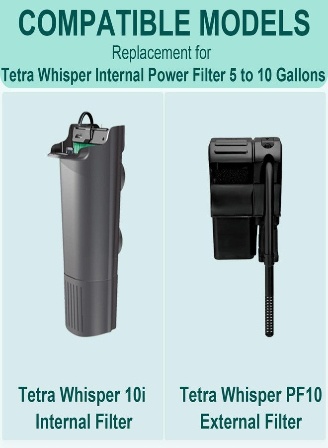 beaufan 10 Bio-Bag Medium Filter Cartridges with 4 Foam Filters Compatible with Tetra Whisper Internal Power Filter 5-10 Gallons and Whisper Bio-Bag Filters 10i/IQ10/PF10, ReptoFilter 20 Gallons - Image 2